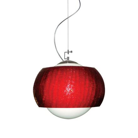 ACA Lighting závěsné svítidlo 1D červená BIG W15261LR