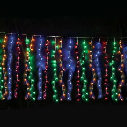 ACA Lighting Vánoční osvětlení 360 LED záclona 20 pramenů x 18 LED RGB vč. napájení prodloužitelné max 2 sad IP44 200x200cm čirý kabel X08360322