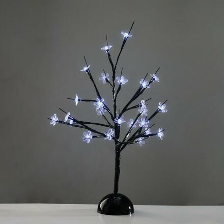 ACA Lighting strom na stůl, 25 LED na baterie 3xAA, studená bílá, IP20 10x10x45cm X1025211
