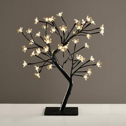 ACA Lighting stromek se silikonovými květy 36 LED 220-240V, teplá bílá, IP20, 45cm, 3m černý kabel X1036141