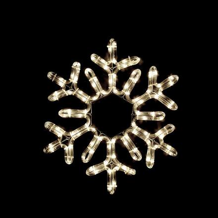 ACA Lighting Vánoční venkovní dekorace vločka, 96 LED 4m hadice, teplá bílá, IP44, 38cm, 1.5m napájecí kabel XSNOWALEDWW38