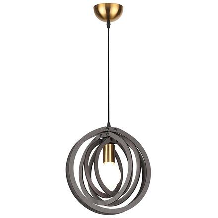 ACA Lighting závěsné svítidlo 1XE27 tmavě hnědá kůže MDF D29XH100CM TRITON ZM391P29WDL