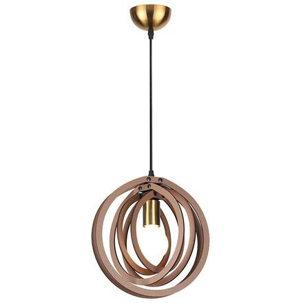 ACA Lighting závěsné svítidlo 1XE27 světle hnědá kůže MDF D29XH100CM TRITON ZM391P29WLL