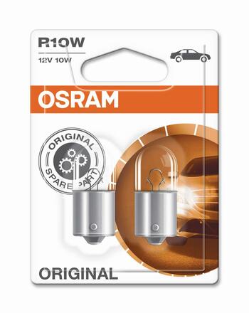 OSRAM R10W 5008-02B, 10W, 12V, BA15s blistr duo box