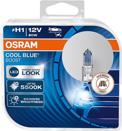 OSRAM H1 12V 80W P14,5s COOL BLUE BOOST 5500K 2ks 62150CBB-HCB