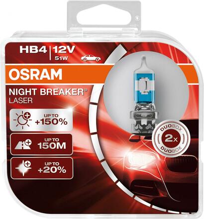 OSRAM HB4 Night breaker LASER +150% 9006NL-HCB 51W 12V duobox