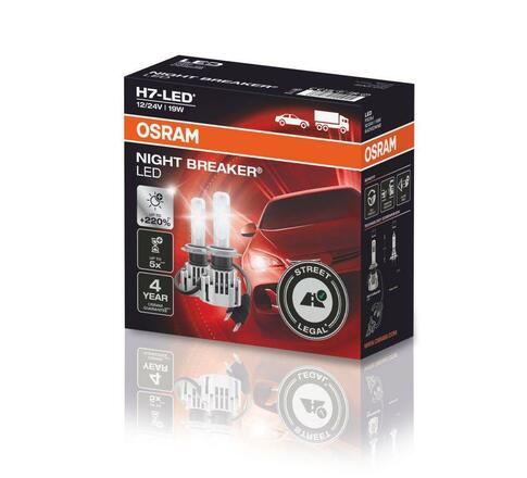 OSRAM H7 NIGHT BREAKER LED +220% více světla 2ks homologace 64210DWNB