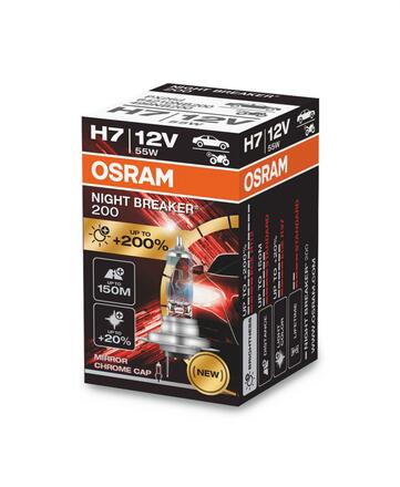 OSRAM H7 12V 55W PX26d NIGHT BREAKER 200 +200% 1ks 64210NB200