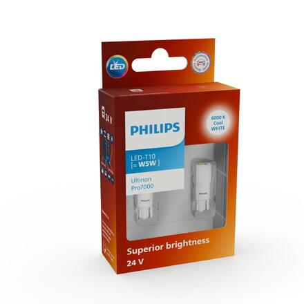 Philips W5W 24V W2.1x9.5d Ultinon Pro7000 6000K NOECE 2ks 24961CU70X2