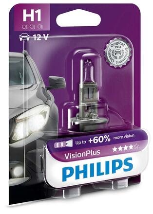 Philips H1 VisionPlus 12V 12258VPB1 +60%