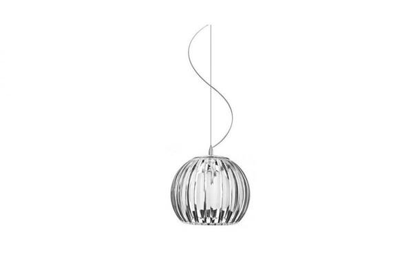 AZzardo ARCADA M závěsné svítidlo 1x E27 40W bez zdroje 30cm IP20, čirá/bílá/chrom
