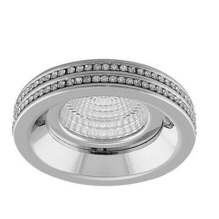 Stropní zápustné bodové svítidlo AZzardo Eva Round chrome AZ1458 MR16/GU10 1x50W IP20 7,5cm chromové