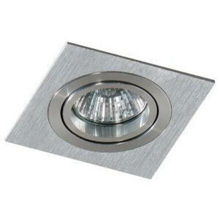 Stropní bodové zápustné svítidlo AZzardo Caro Square aluminium AZ2435 GU10 1x40W IP20 9,3cm hliníkové