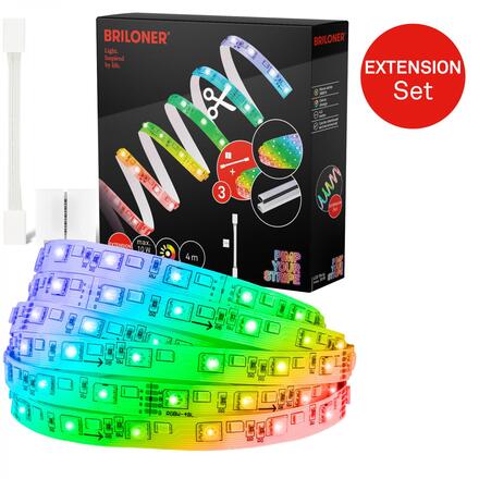 BRILONER Pimp Your Stripe prodlužovací sada LED Strip 4m, RGB+W, barevné programy 2158384