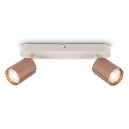 BRILONER Skaft stropní bodové svítidlo - GU10 patice, max. 9W, nastavitelné, kávová, 2-ramenné 2324024