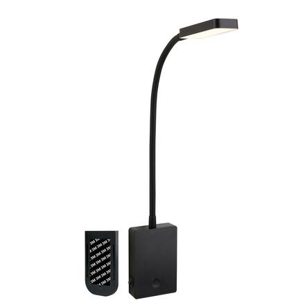BRILONER Cielo lampa na čtení - 2W, 200lm, LED, nabíjecí, stmívatelné, dotykový vypínač, bezdrátové, černá 2361015