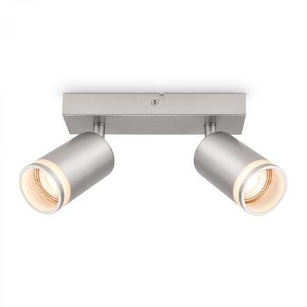 BRILONER Rub stropní bodové svítidlo, nastavitelné, akrylová ozdoba, 2-ramenné, 20cm, matný chrom 2832024