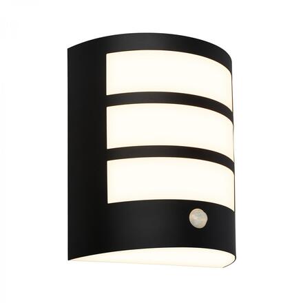BRILONER LED nabíjecí nástěnné svítidlo, venkovní, pohybové čidlo, soumrakový senzor, IP44, černá 3795015