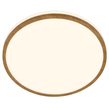 BRILONER Acorus W stropní svítidlo pr.28 cm - 12W, 1200lm, LED, IP44, teplá bílá, bílé/dřevo 3870014