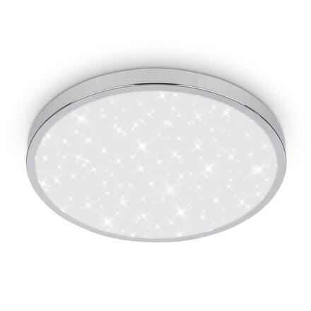 BRILONER Tak stropní svítidlo pr.24 cm - 12W, 1300lm, LED, hvězdné nebe, IP44, chrom 3933018