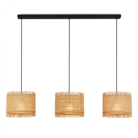 BRILONER Borra závěsné svítidlo, stínidlo ze slámy, 3xE27 patice, přírodní 4854034