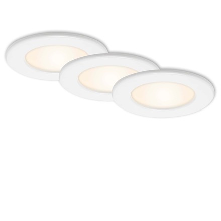 BRILONER 3ks sada LED vestavné svítidlo, pr. 11,5 cm, 6 W, bílé BRI 7053-036