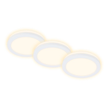 BRILONER LED vestavná svítidla, pr.8,4 cm, 3x LED, 3 W, 350 lm, bílé IP44 BRI 7055-036