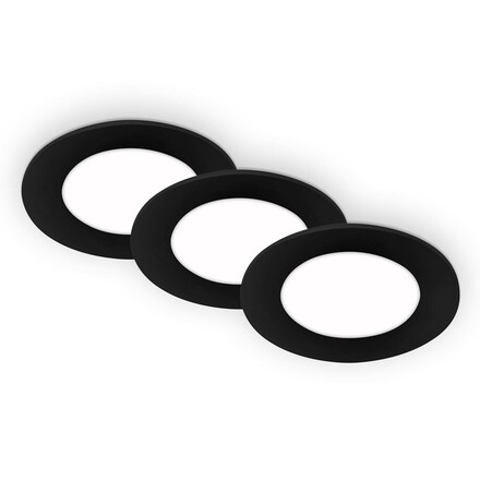 BRILONER LED vestavná svítidla 3ks sada, pr.8,6 cm, 3x LED, 3 W, 350 lm, černá BRI 7057-435