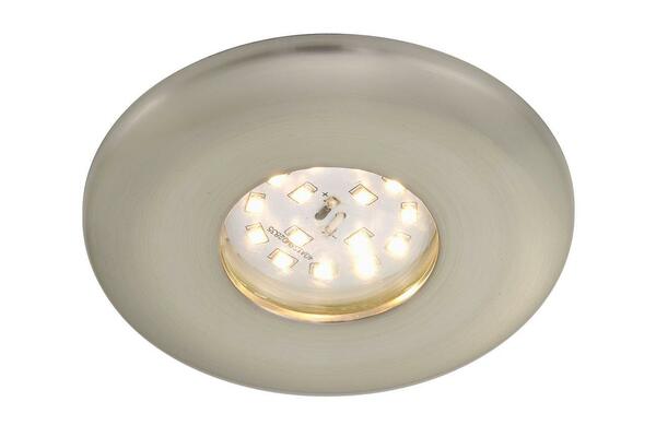 BRILONER LED vestavné svítidlo, pr. 9,3 cm, 5 W, matný nikl BRI 7227-012