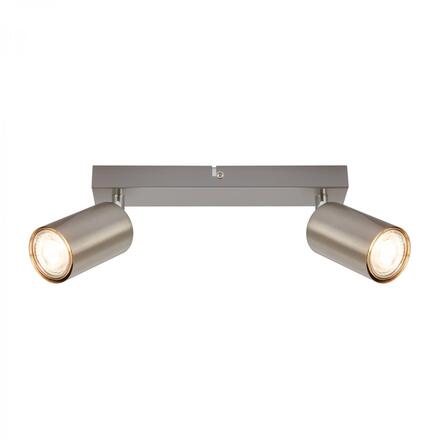 BRILONER Tib stropní bodové svítidlo, nastavitelné, On/Off nástěnným vypínačem, 2-ramenné, matný nikl 2172022