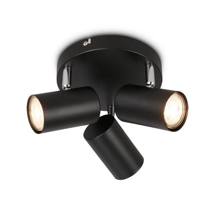 BRILONER Supo stropní bodové svítidlo - GU10 patice, max. 9W, nastavitelné, 3-ramenné, černá 2365035