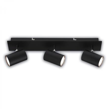 BRILONER Isil A LED stropní bodové svítidlo, energetická třída A, 3-ramenné, 50.000h životnost, nastavitelné, černé 2840035