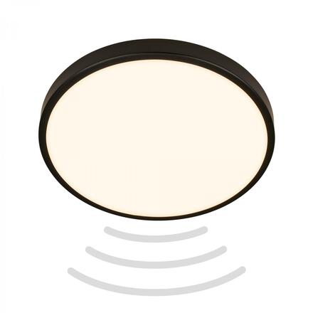 BRILONER Chet LED stropní svítidlo IP54, 3m dosah čidla, pohybové čidlo, černá 3829015