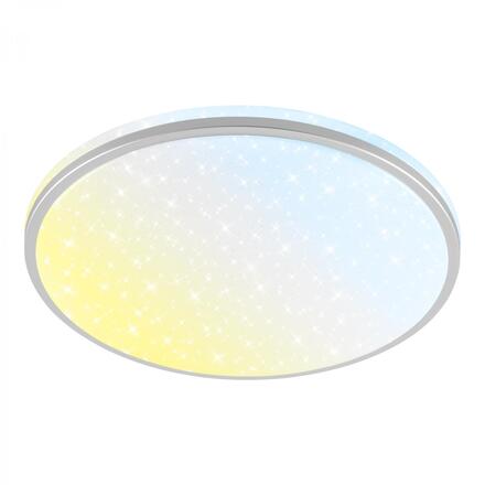 BRILONER Stela stropní svítidlo pr.33 cm - 22W, 2400lm, LED, stmívatelné, CCT, dálkový ovladač, matný chrom 3895014