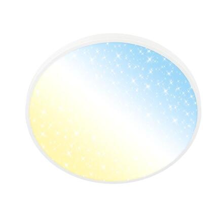 BRILONER Competo stropní svítidlo pr.38 cm - 24W, 2600lm, stmívatelné, hvězdné nebe, CCT teplá - denní bílá, matný nikl 3907016