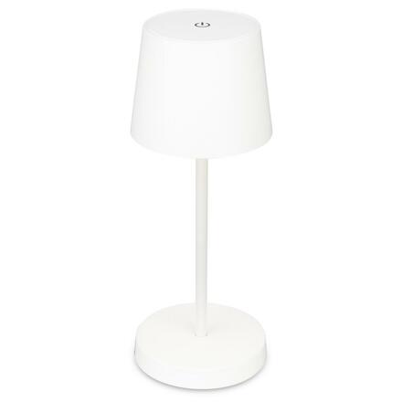 BRILONER LED nabíjecí stolní lampa 26 cm 2,6W 150lm bílé IP44 BRILO 7423016