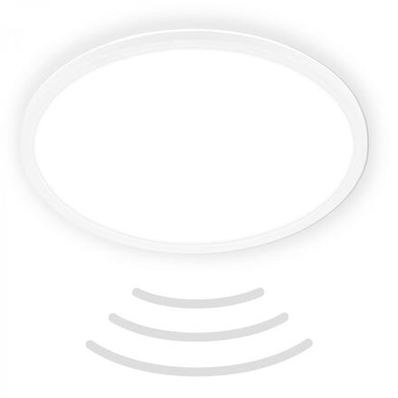 BRILONER Move LED stropní svítidlo IP44, přímé a nepřímé osvětlení, pohybové čidlo, kruhové 42 cm, bílé 7526416
