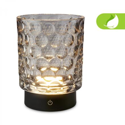 BRILONER Sunora LED stolní lampička bezdrátová IP44, stmívatelné, dotykový vypínač, šedá 7560014