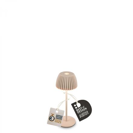 BRILONER Riffle Nano stolní lampička - 1,5W, 130lm, nabíjecí, LED, stmívatelné, dotykový vypínač, German design Award Winner 2025, béžová 7581011