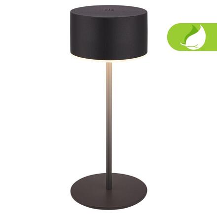 BRILONER Kira stolní lampička - 3W, 200lm, bezdrátová, LED, dotykový vypínač, stmívatelné, antracit 7629015