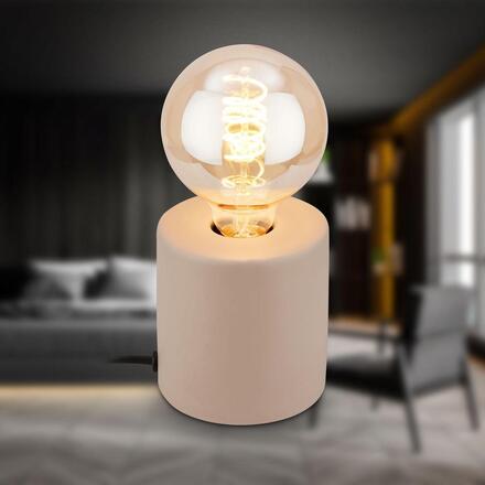 BRILONER Tubo stolní lampička - s vypínačem, E27 patice, max. 10W, béžová 7658011