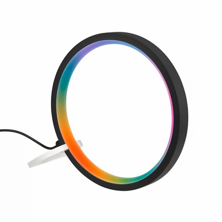 BRILONER Ring stolní lampička - 3W, LED, stmívatelné, dálkový ovladač, RGBIC, černá 7666015