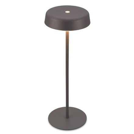 BRILONER Pala stolní lampička - 2W, 200lm, bezdrátová, LED, dotykový vypínač, stmívatelné, antracit 7668015