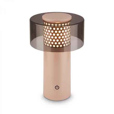 BRILONER Gila stolní lampa - 2,6W, 200lm, bezdrátová, LED, IP44, dotykový vypínač, stmívatelná, antracit/béžová 7669011