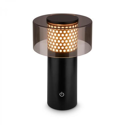 BRILONER Gila stolní lampa - 2,6W, 200lm, bezdrátová, LED, IP44, dotykový vypínač, stmívatelná, černá/zlatá 7669015