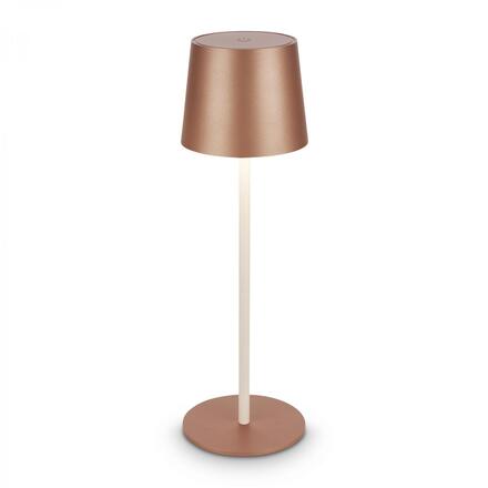 BRILONER Bota stolní lampa - 2,6W, 120lm, nabíjecí, LED, stmívatelné, dotykový vypínač, teplá bílá, kávová 7708014