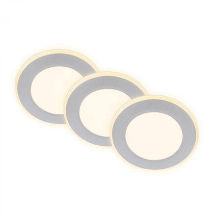 BRILONER Gima 3ks sada LED vestavné bodové svítidlo, 3 krokové ovládání, matný chrom 7988034