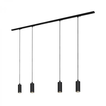 BRILONER 1-fázový lištový systém, kompletní sada, 4x LED závěsná svítidla, černá 8016045