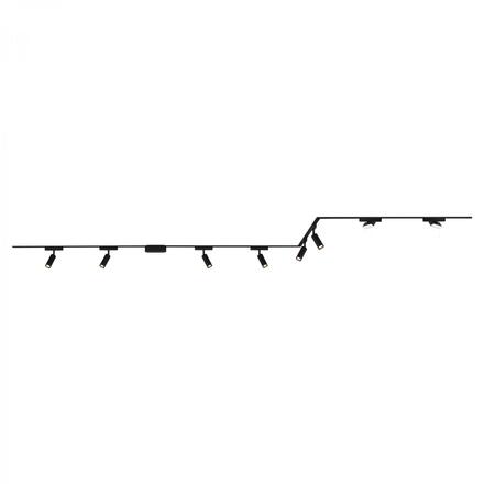 BRILONER Luxtrail lištový systém, 6x spot, 2x track svítidlo, do U/Z, černá 8038085