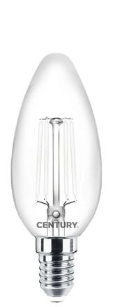 CENTURY LED FILAMENT CANDLE INCANTO WHITE 4,5W E14 2700K 360d